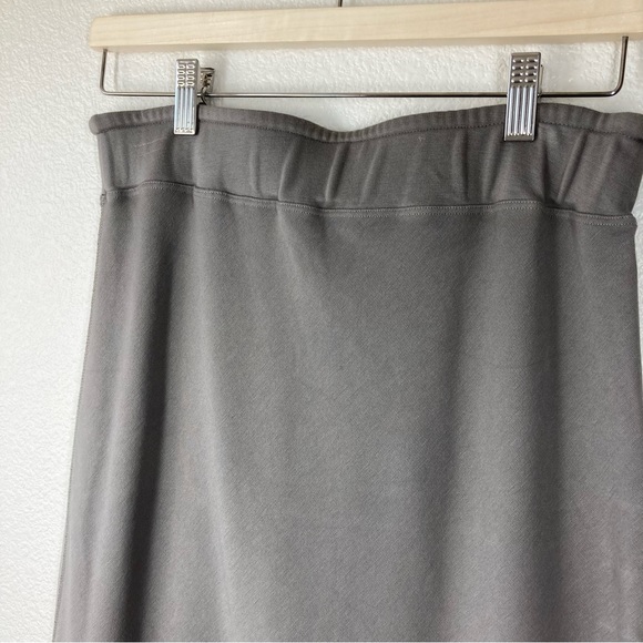 Vulin Midi Skirt Medium Cotton Spandex Stretch Waist Minimalist A Line - Picture 7 of 16